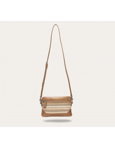 Melissa Straw Crossbody Wristlet paiement sécurisé