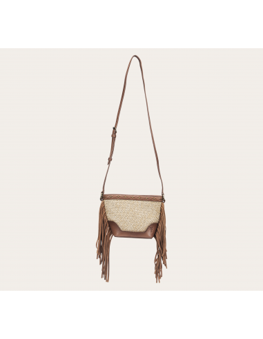 Ava Raffia Mini Bucket solde