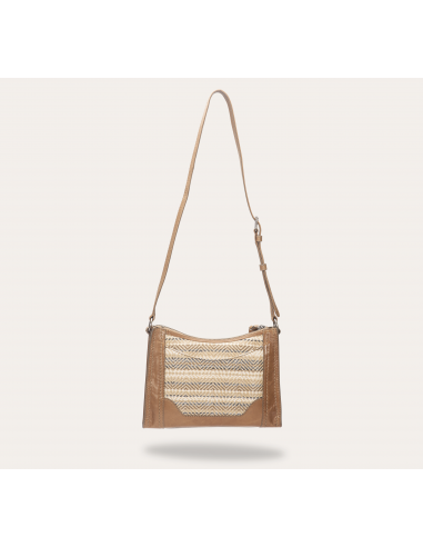 Melissa Straw Zip Crossbody pas cher 