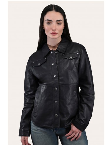 Frye Black Leather Shirt de France