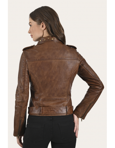 Original Biker Leather Jacket basket pas cher