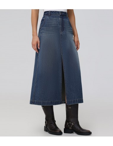 Seamed Denim Maxi Skirt meilleur choix