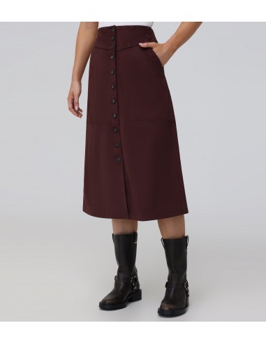 Faux Suede Studded Midi Skirt de votre