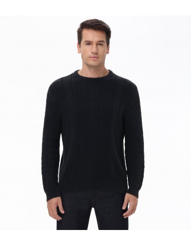 Mixed Cable Stitch Crewneck Pullover est présent 